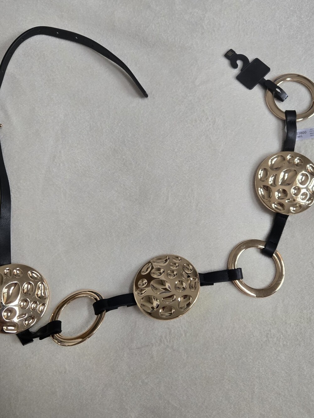Nash Hammered Disc Belt in Gold 8 Other Reasons Size M/L